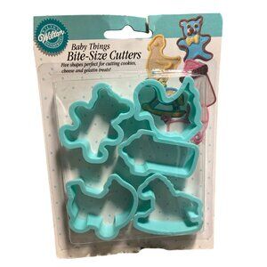 Wilton Baby Things Bite-Size Cutters Set Of 5 For Cookies Cheese & Gelatin Treat